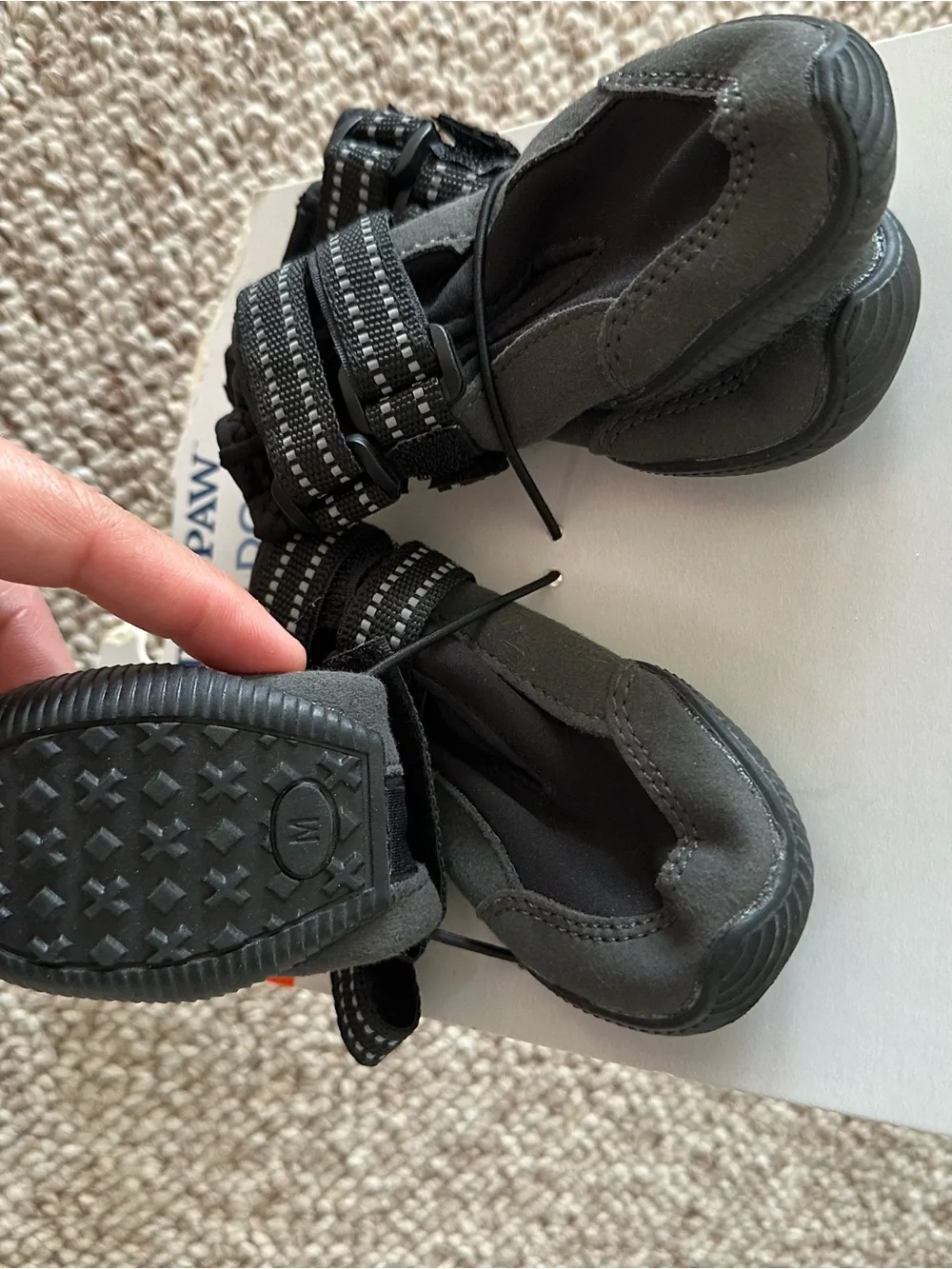 Top Paw Black and Gray Outdoor Dog Boots